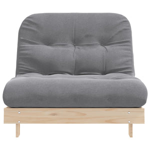 Divano Letto Futon con Materasso 100x206x11 Legno Massello Pino 846766