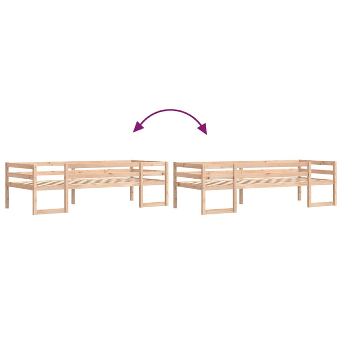 Giroletto per Bambini 90x200 cm in Legno Massello di Pino 846864