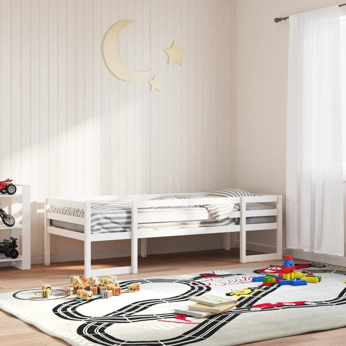 vidaXL Giroletto per Bambini Bianco 90x190cm in Legno Massello di Pino