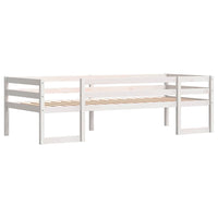 Giroletto per Bambini Bianco 75x190cm in Legno Massello di Pino 846871
