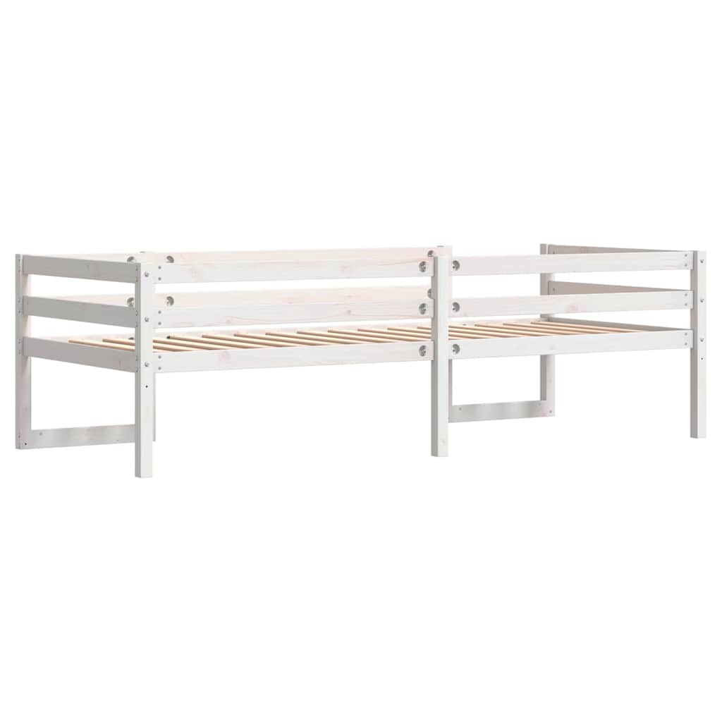 Giroletto per Bambini-Struttura Letto Bambini Bianco 75x190cm in Legno Massello di Pino