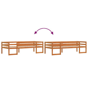 Giroletto Bambini-Struttura Letto Bambini Marrone Cera 75x190 cm Legno Massello di Pino