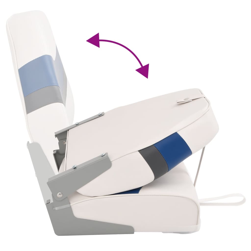 Sedile per Barca con Schienale Alto Pieghevole 44x38x55 cm