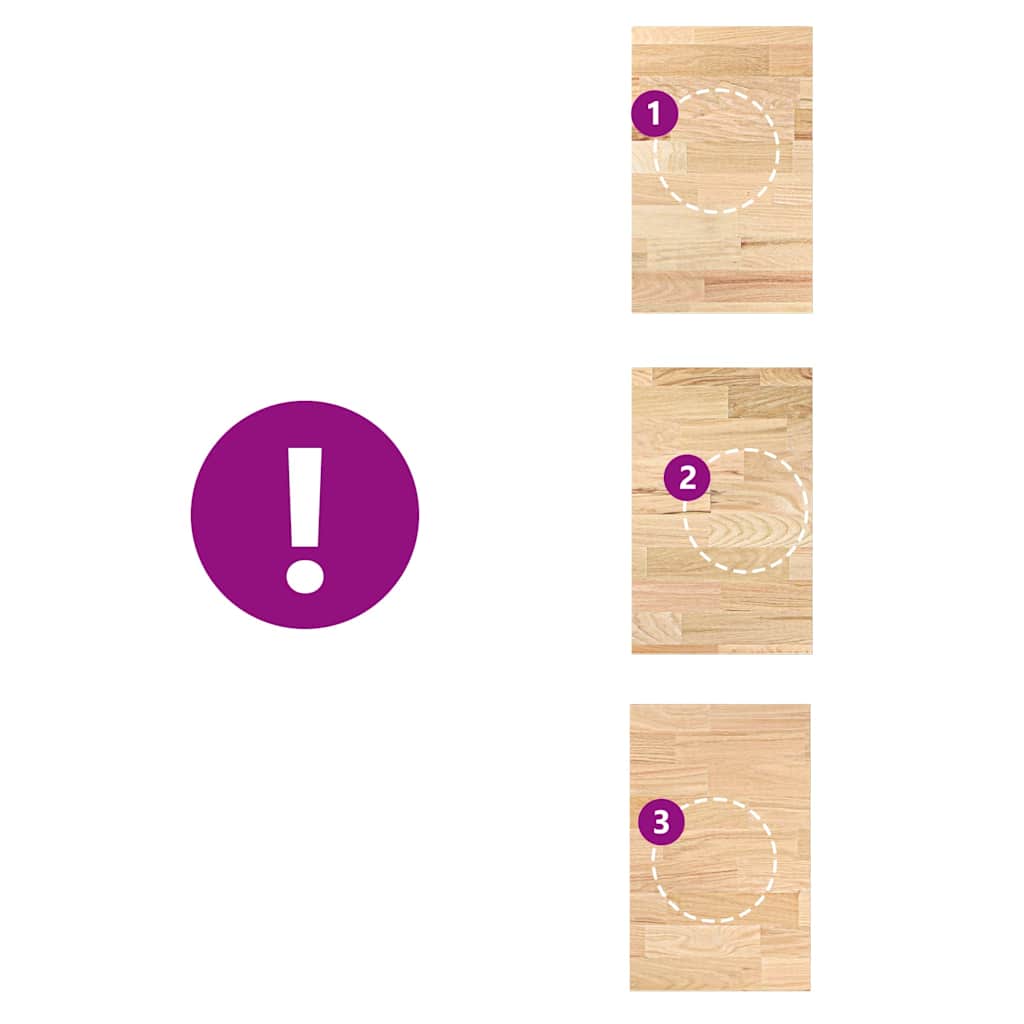 Piano di Lavoro Cucina-Top Cucina 40x63,5x2,7 cm Legno Massello Rovere