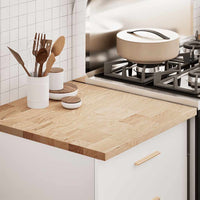 vidaXL Piano di Lavoro Cucina 60x63,5x2,7 cm Legno Massello Rovere