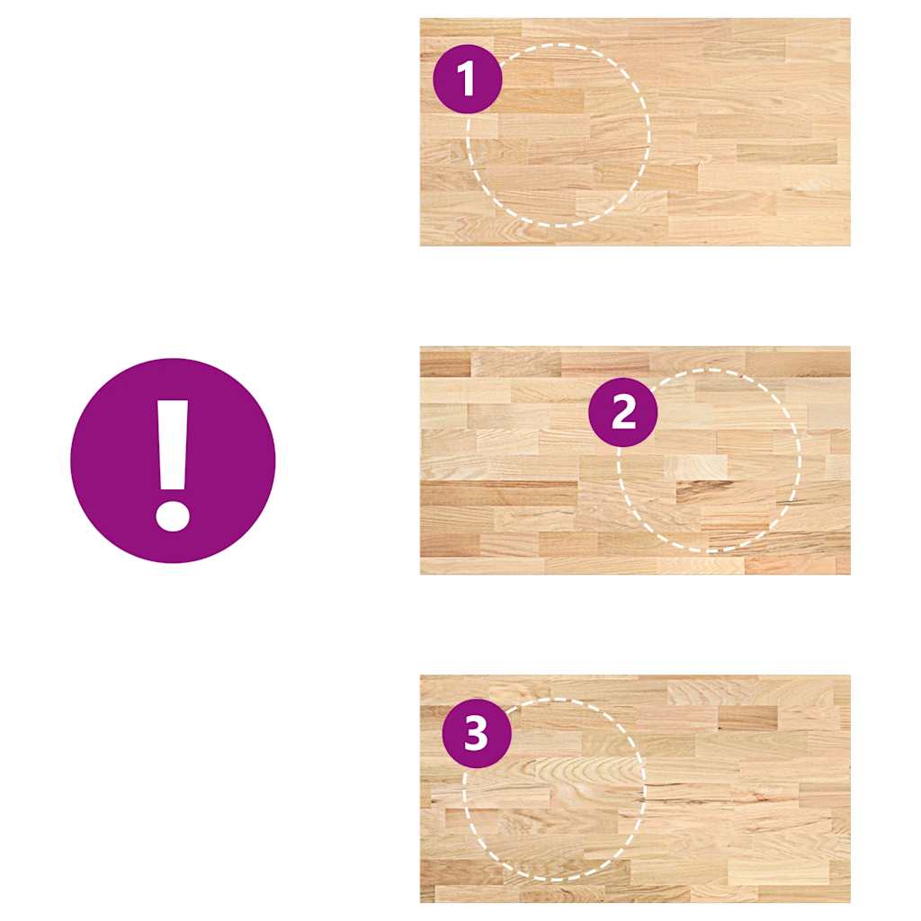 Piano di Lavoro Cucina-Top Cucina 120x63,5x4 cm Legno Massello Rovere