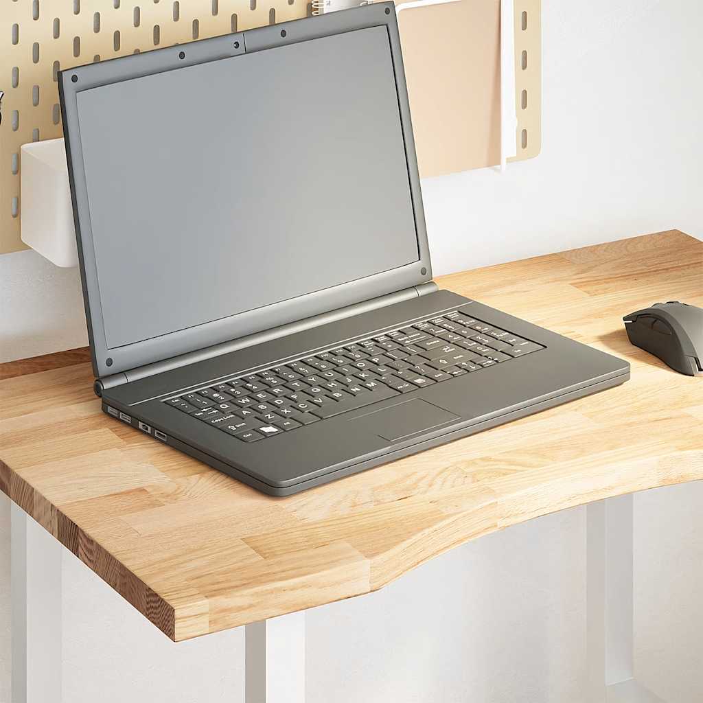 Piano Scrivania 80x50x2,5 cm Rovere Massello Non Trattato 4009007