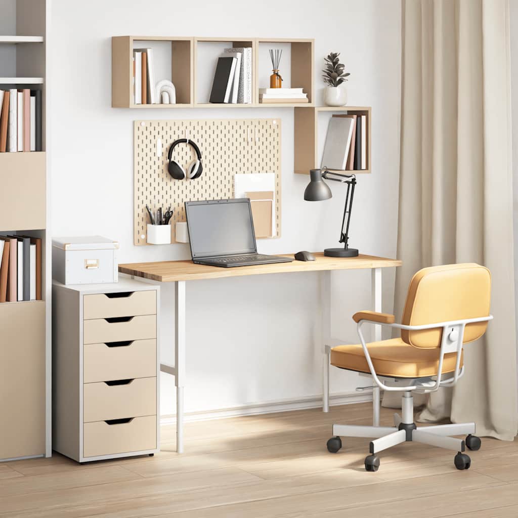 Piano Scrivania 120x50x2,5 cm Rovere Massello Non Trattato