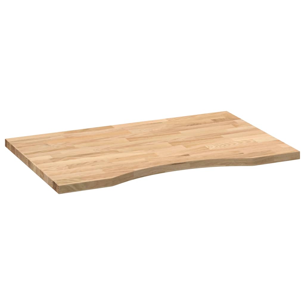 Piano Scrivania 80x60x2,5 cm Rovere Massello Non Trattato 4009012