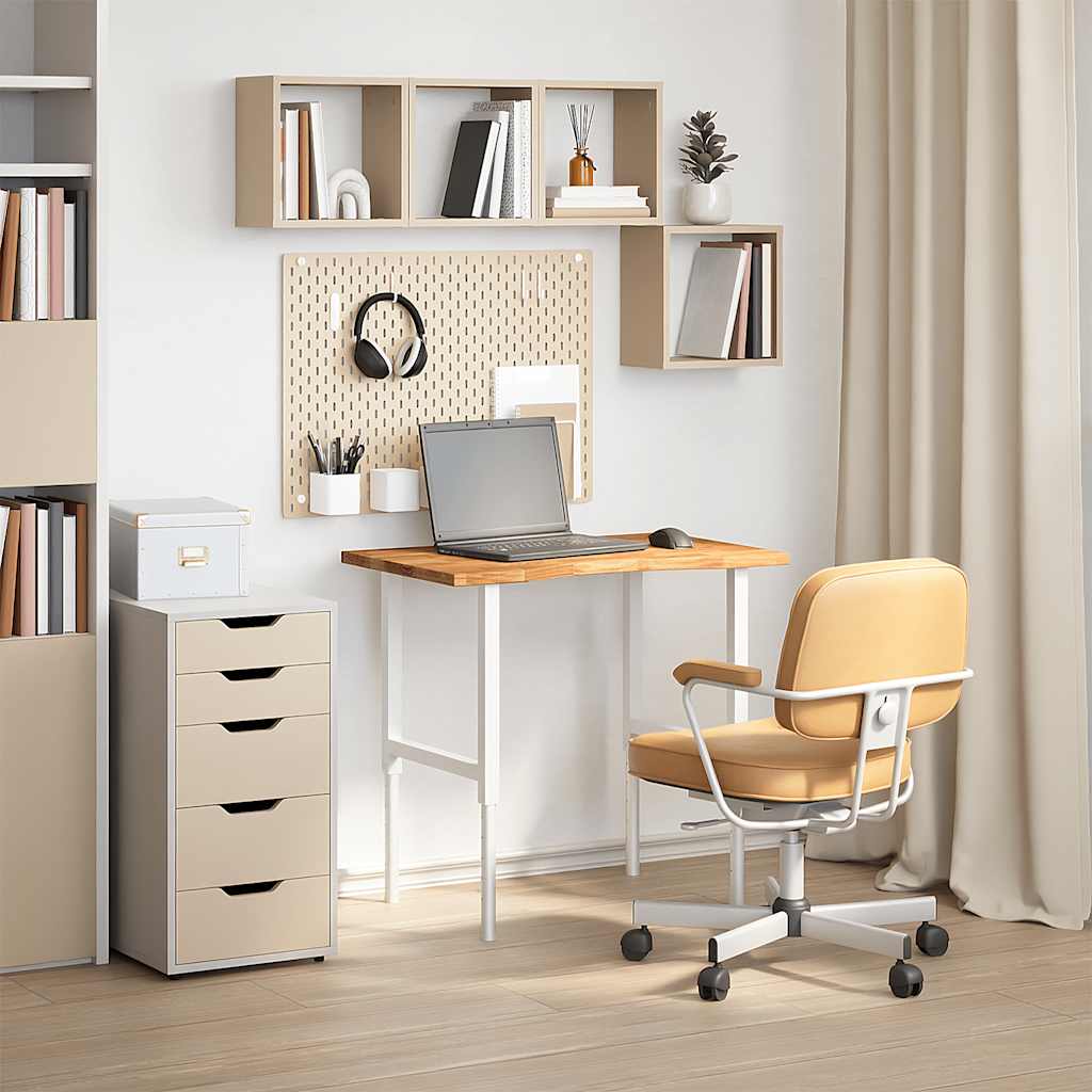 Piano Scrivania Marrone Chiaro 80x50x2,5 cm in Rovere Massello