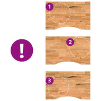 Piano Scrivania Marrone Chiaro 80x50x2,5 cm in Rovere Massello