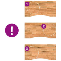 vidaXL Piano Scrivania Marrone Chiaro 100x50x2,5 cm in Rovere Massello