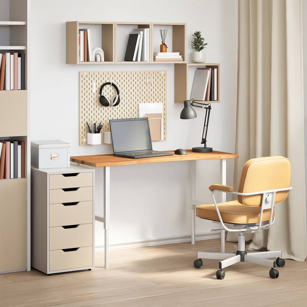 vidaXL Piano Scrivania Marrone Chiaro 120x50x2,5 cm in Rovere Massello