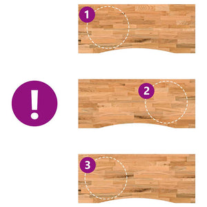 vidaXL Piano Scrivania Marrone Chiaro 120x50x2,5 cm in Rovere Massello