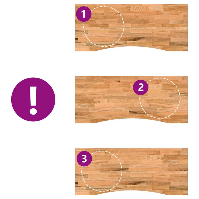 vidaXL Piano Scrivania Marrone Chiaro 120x50x2,5 cm in Rovere Massello