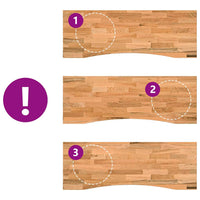 Piano Scrivania Marrone Chiaro 140x50x2,5 cm in Rovere Massello 4009020