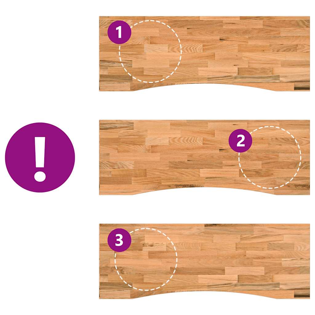 Piano Scrivania Marrone Chiaro 140x50x2,5 cm in Rovere Massello