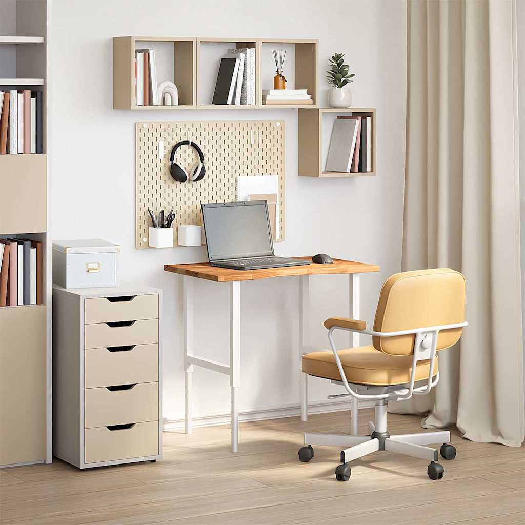 Piano Scrivania Marrone Chiaro 80x60x2,5 cm in Rovere Massello