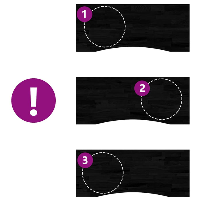 Piano Scrivania Marrone Scuro 120x50x2,5 cm in Rovere Massello 4009029