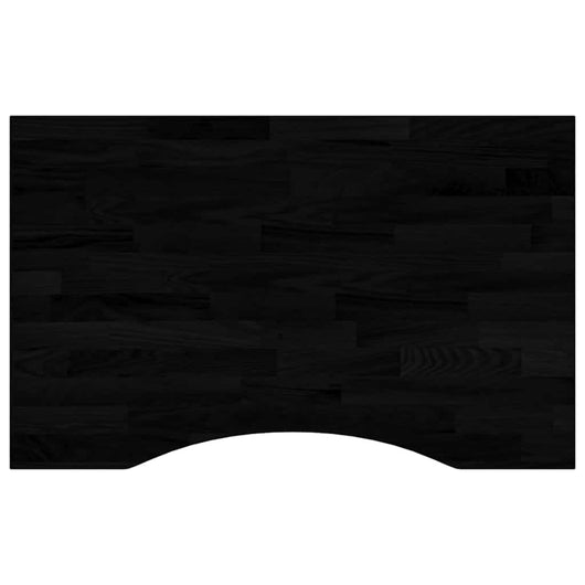 vidaXL Piano Scrivania Marrone Scuro 80x60x2,5 cm in Rovere Massello