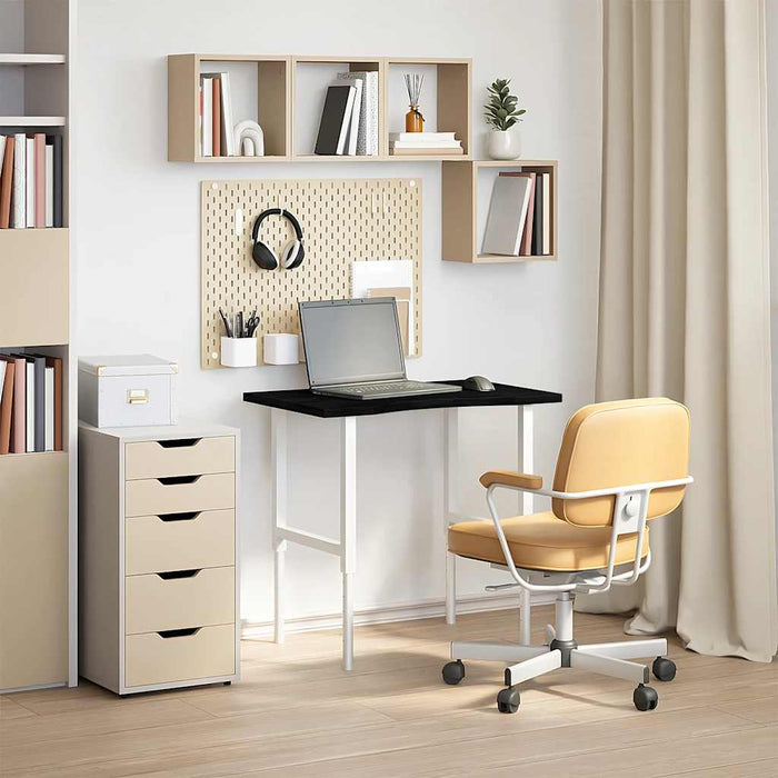 vidaXL Piano Scrivania Marrone Scuro 80x60x2,5 cm in Rovere Massello