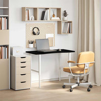 vidaXL Piano Scrivania Marrone Scuro 100x60x2,5 cm in Rovere Massello