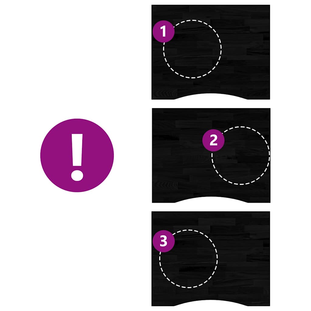 Piano Scrivania Marrone Scuro 100x80x2,5 cm in Rovere Massello