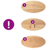 Piano per Tavolo 80x40x2 cm in Rovere Massello Ovale 4009037