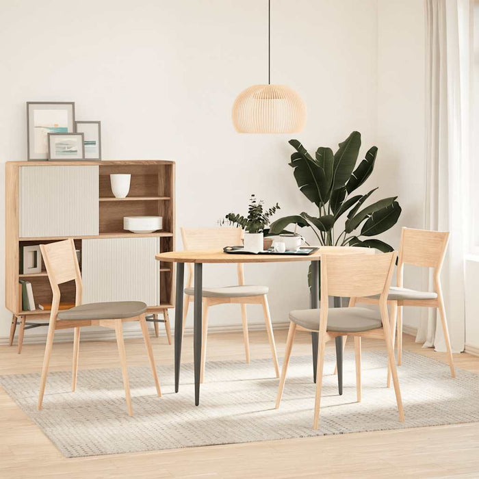 vidaXL Piano per Tavolo 120x60x2 cm in Rovere Massello Ovale