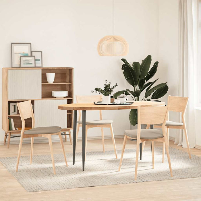 vidaXL Piano per Tavolo 140x60x4 cm in Rovere Massello Ovale