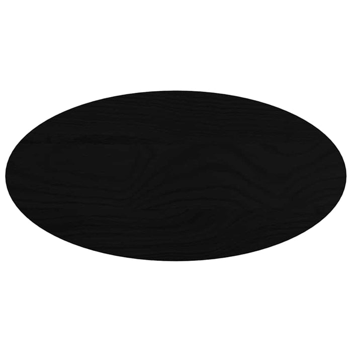 Piano Tavolo Marrone Scuro 80x40x2 cm in Rovere Massello Ovale 4009053