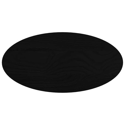 vidaXL Piano Tavolo Marrone Scuro 80x40x2 cm in Rovere Massello Ovale