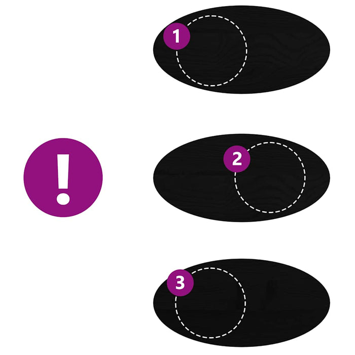 vidaXL Piano Tavolo Marrone Scuro 80x40x2 cm in Rovere Massello Ovale