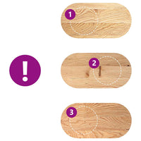 Piano per Tavolo 80x40x2 cm in Rovere Massello Ovale