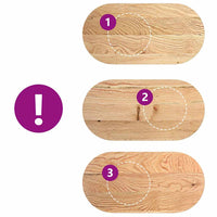 Piano per Tavolo 100x50x2 cm in Rovere Massello Ovale 4009062