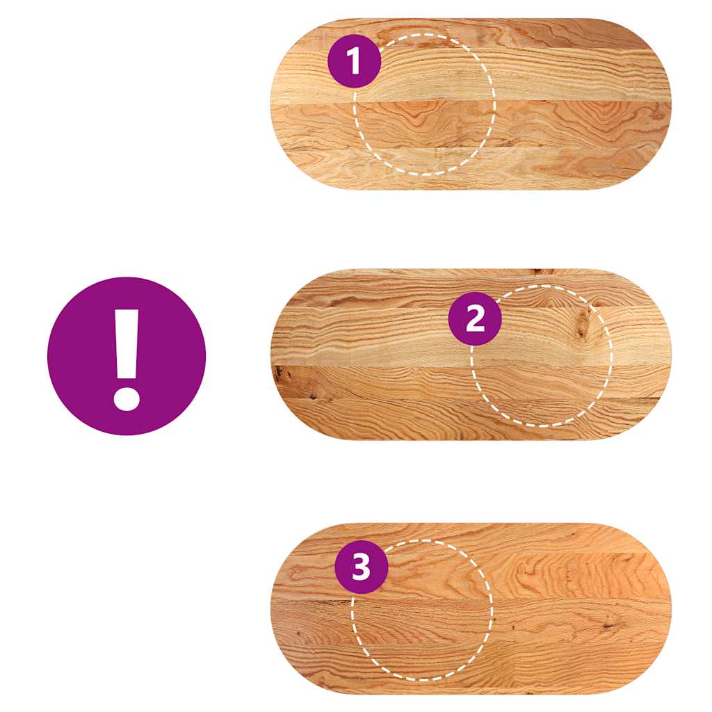 Piano Tavolo Marrone Chiaro 140x60x4cm in Rovere Massello Ovale