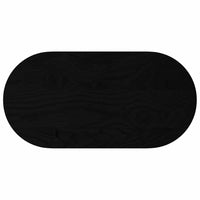 Piano Tavolo Marrone Scuro 80x40x2 cm in Rovere Massello Ovale 4009077