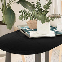 Piano Tavolo Marrone Scuro 80x40x2 cm in Rovere Massello Ovale 4009077