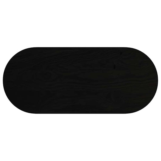 Piano Tavolo Marrone Scuro 140x60x2 cm in Rovere Massello Ovale