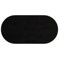 Piano Tavolo Marrone Scuro 100x50x4 cm in Rovere Massello Ovale