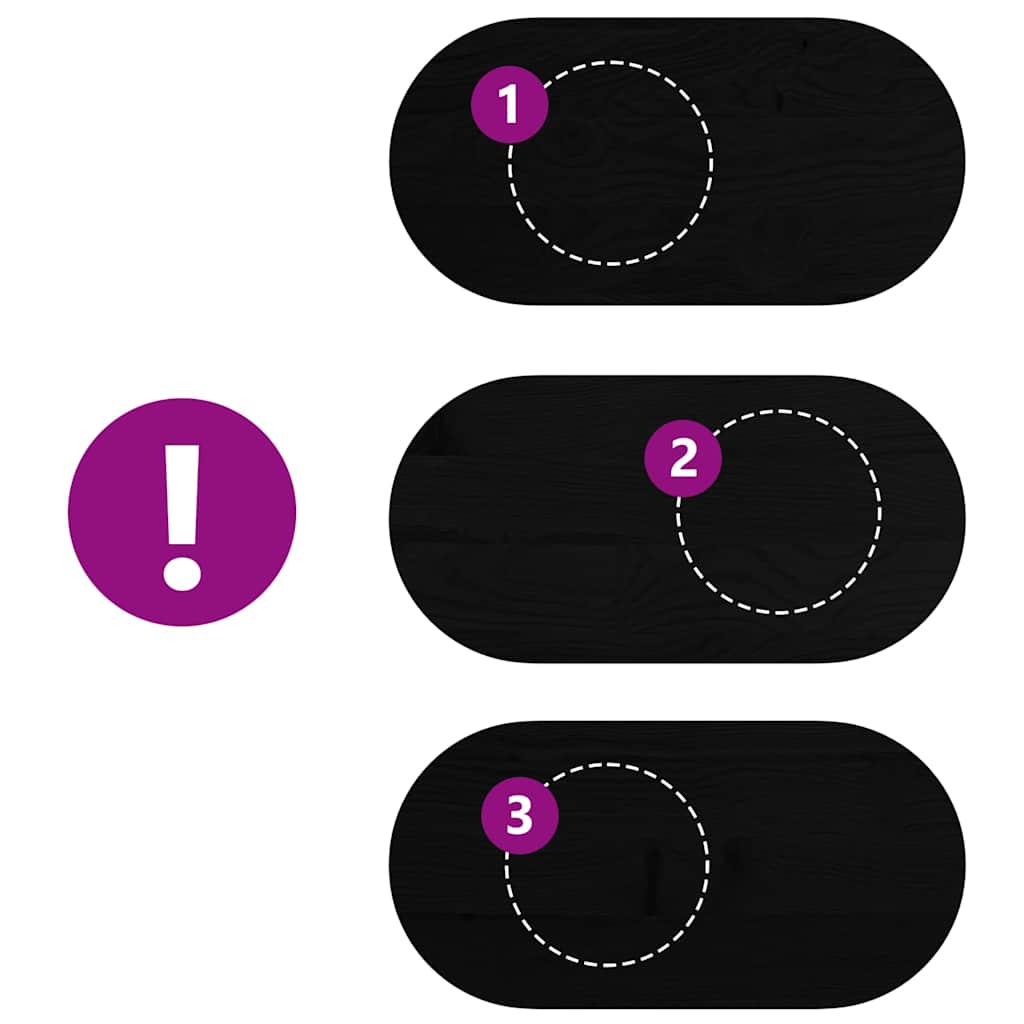 Piano Tavolo Marrone Scuro 100x50x4 cm in Rovere Massello Ovale 4009082