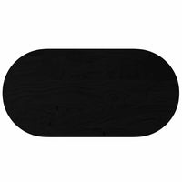 Piano Tavolo Marrone Scuro 120x60x4 cm in Rovere Massello Ovale 4009083