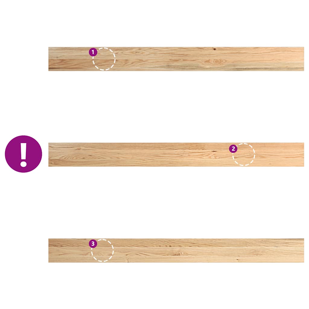 vidaXL Davanzali 2 pz Non Trattati 160x15x2cm Legno Massello di Rovere