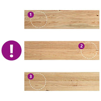 Davanzali 2 pz Non Trattati 80x20x2 cm Legno Massello di Rovere