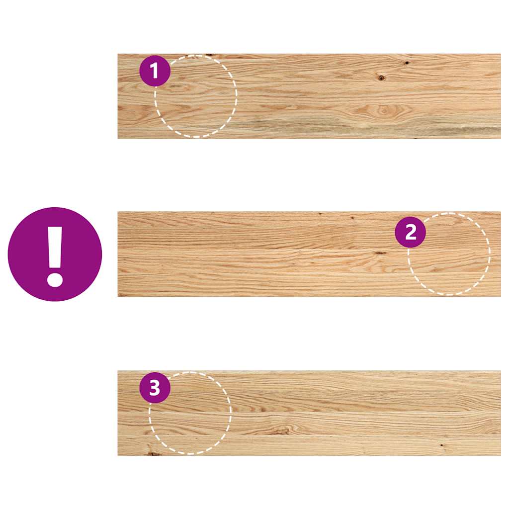 Davanzali 2 pz Non Trattati 90x20x2 cm Legno Massello di Rovere