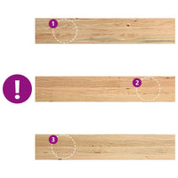 Davanzali 2 pz Non Trattati 110x20x2cm Legno Massello di Rovere