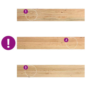 Davanzali 2 pz Non Trattati 110x20x2cm Legno Massello di Rovere