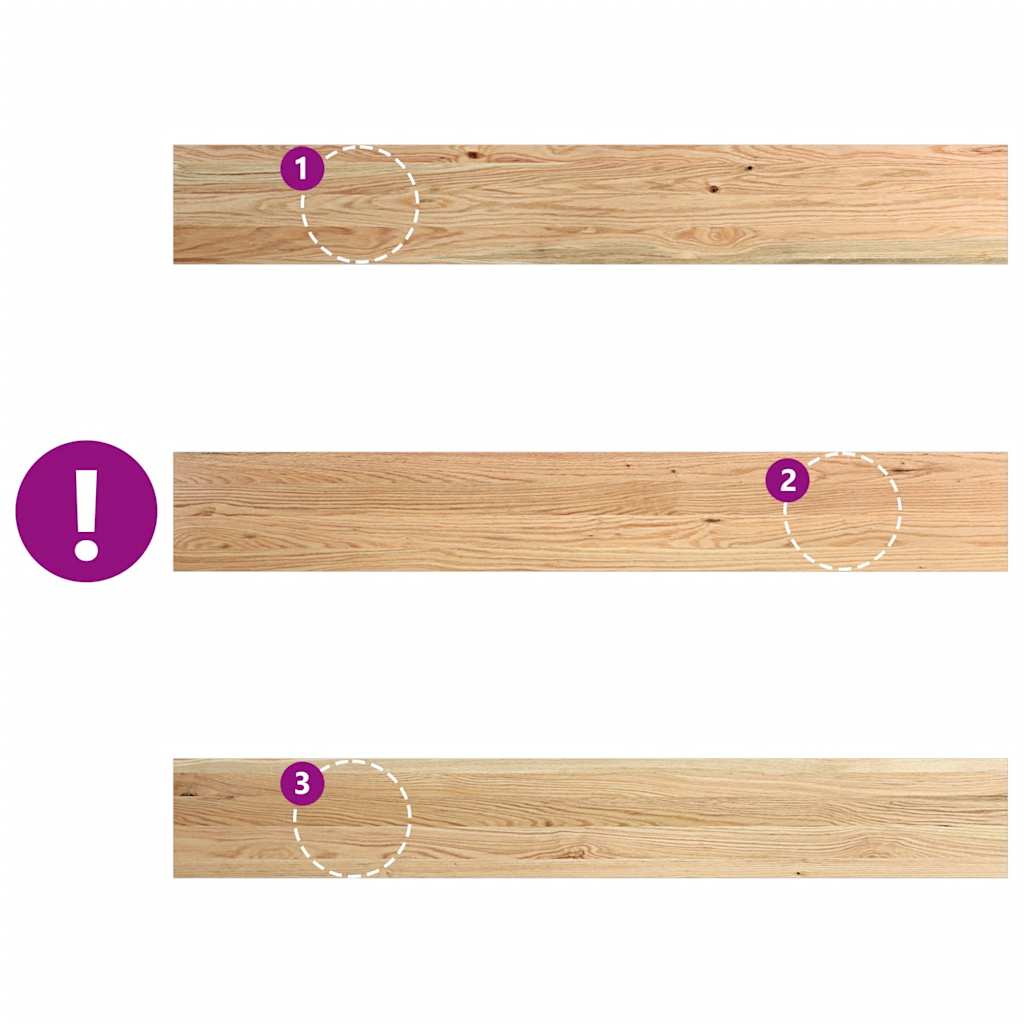 vidaXL Davanzali 2 pz Non Trattati 140x20x2cm Legno Massello di Rovere