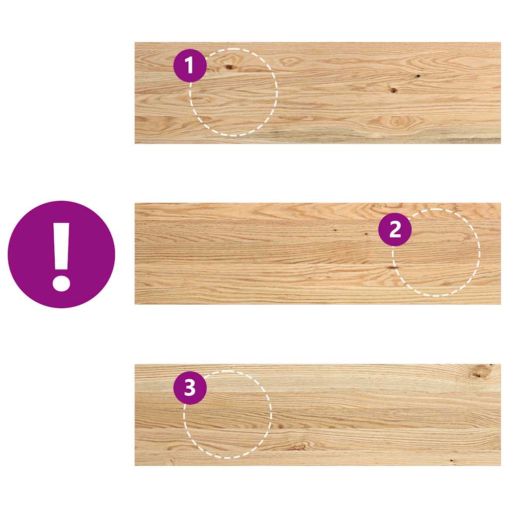 vidaXL Davanzali 2 pz Non Trattati 90x25x2 cm Legno Massello di Rovere