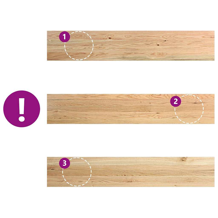 Davanzali 2 pz Non Trattati 140x25x2cm Legno Massello di Rovere